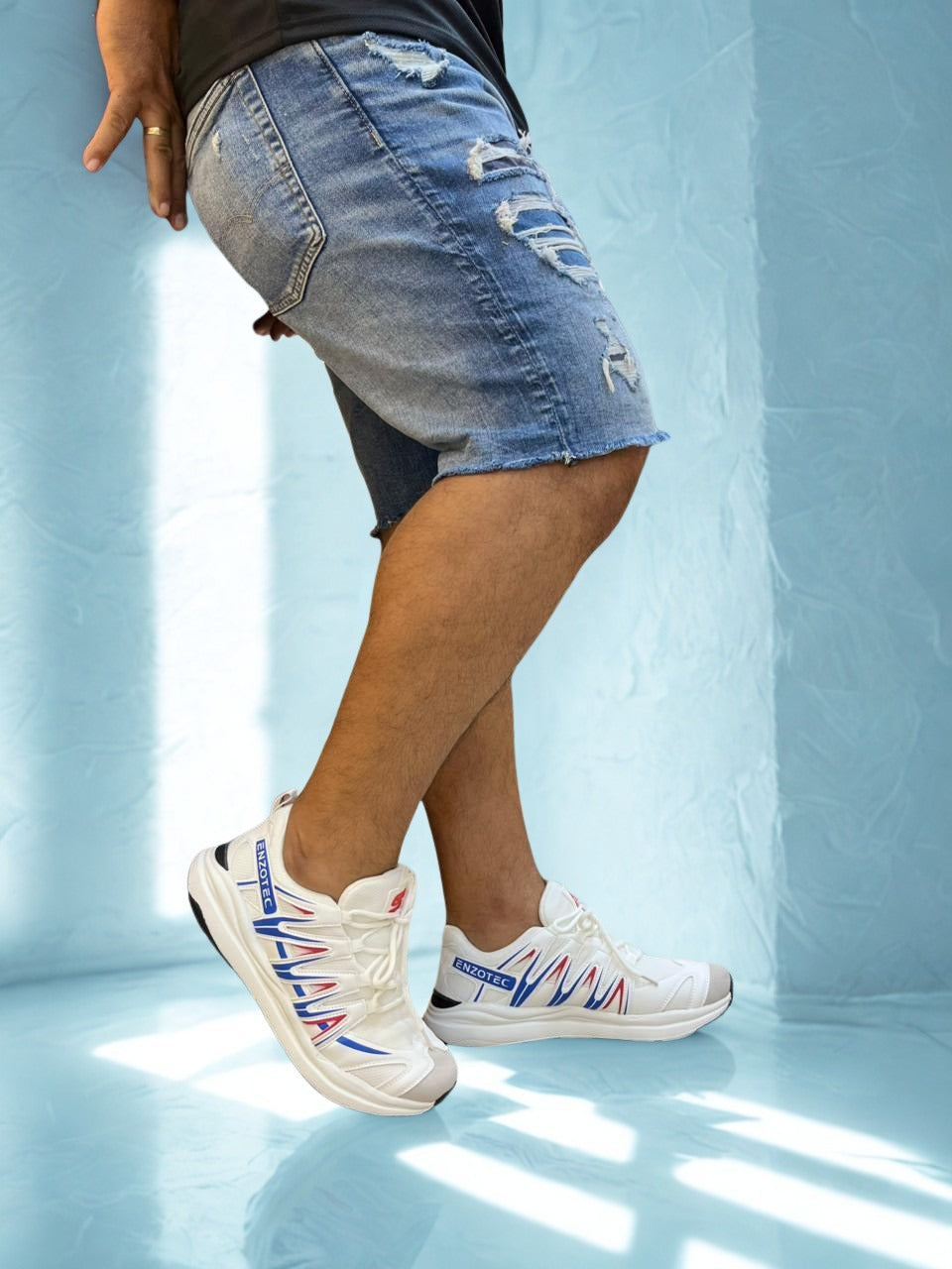 REF. BLANCO RAYA AZUL Y ROJA 💙