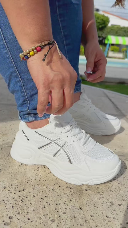 Ref tractor blanco raya negra